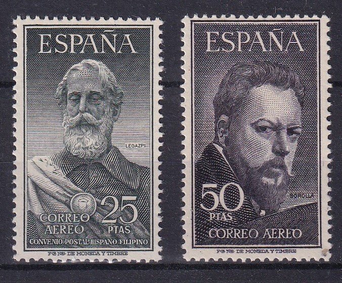 Spanien 1953/1953 - Legazpi Sorolla Edifil 1124/1125 NY uden seglfikser katalogværdi €1.375 - edifil 1124/1125