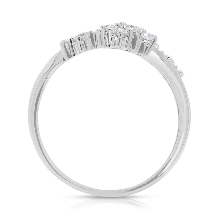 Ring - 18 kraat Hvidguld -  025ct tw Diamant (Natur)