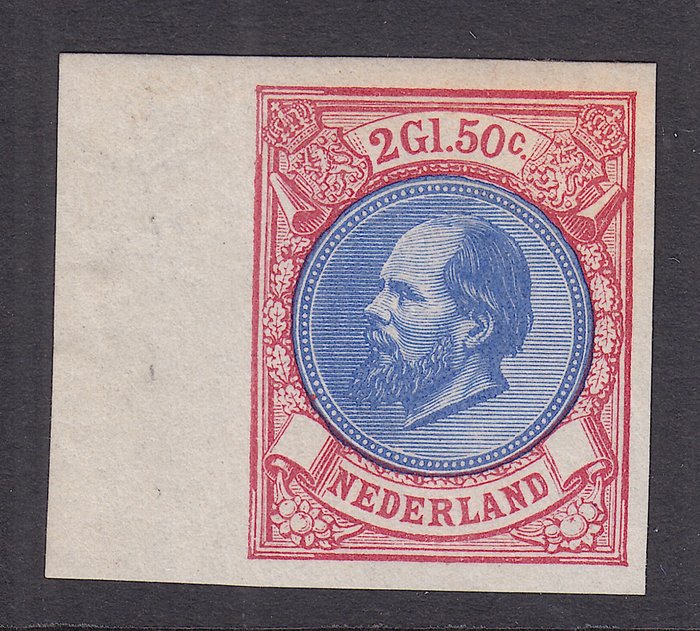 Holland 1872 - Kong William III uperforeret - NVPH 29v