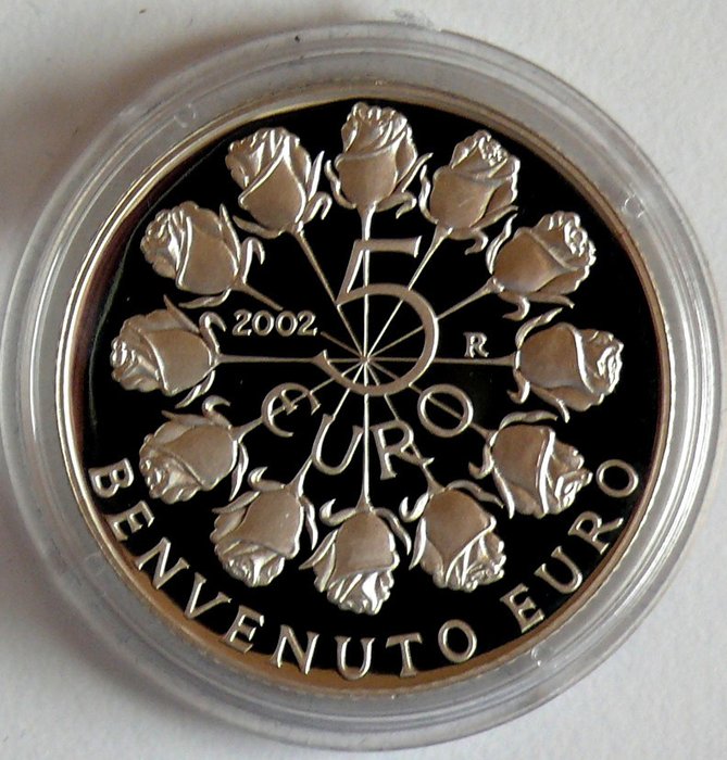 San Marino. 5 Euro / 10 Euro 2002 "Benvenuto Euro" Proof (2 coins)  (Ingen mindstepris)