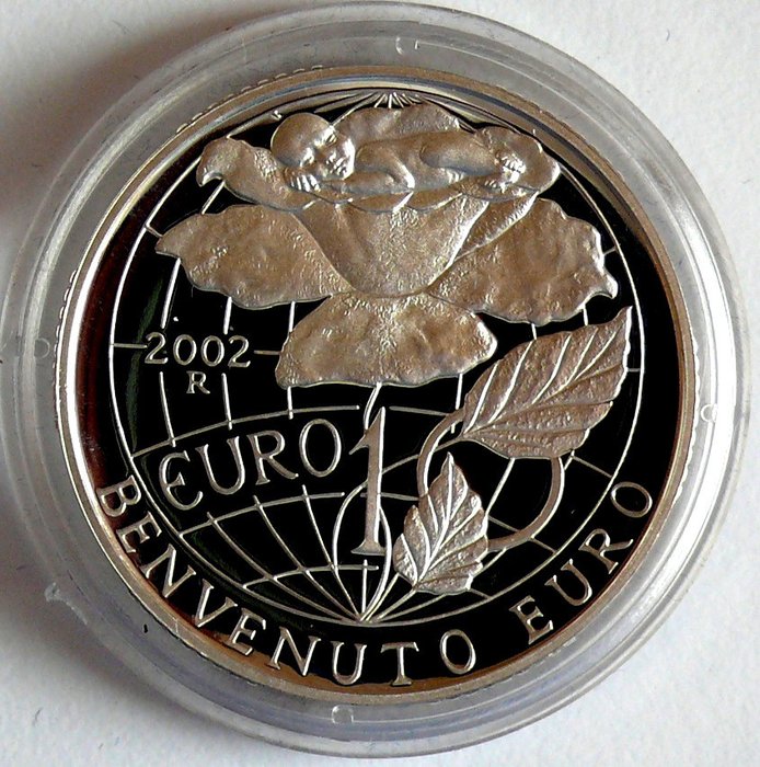 San Marino. 5 Euro / 10 Euro 2002 "Benvenuto Euro" Proof (2 coins)  (Ingen mindstepris)