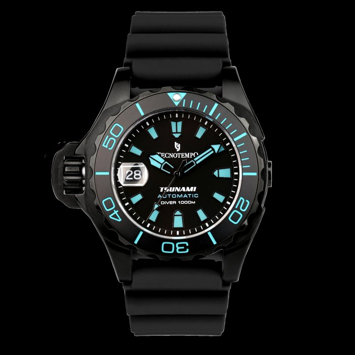 Tecnotempo - Professional Diver 1000M "Tsunami" - Limited Edition - - TT1000TSBBL - Mænd - 2011-nu