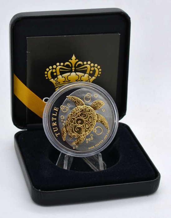 Niue. 2 Dollars 2022 Turtle - Gold Black Empire Edition, 1 Oz (.999)  (Ingen mindstepris)