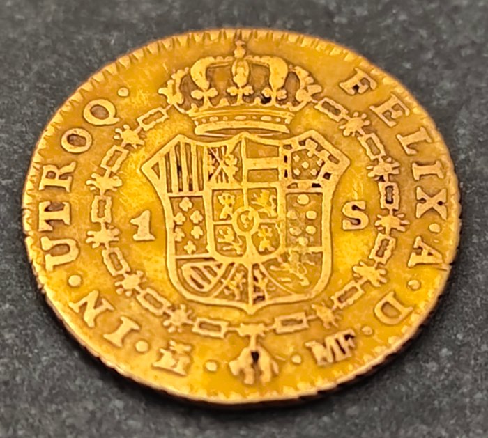 Spanien. Carlos IV. Escudo 1792 Madrid MF