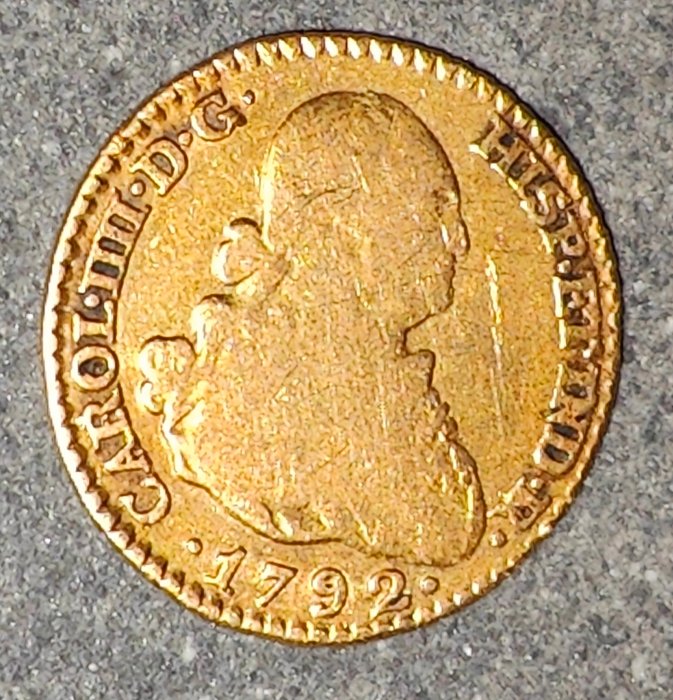 Spanien. Carlos IV. Escudo 1792 Madrid MF