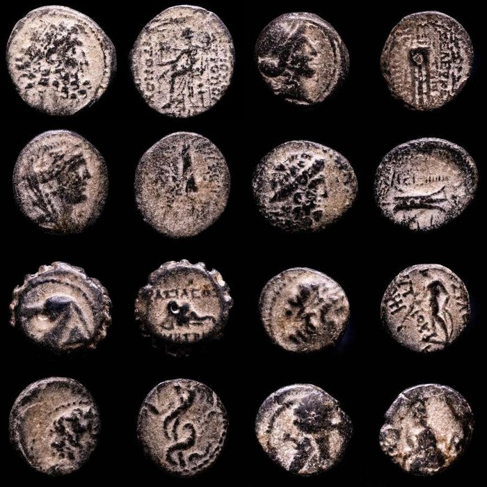 Seleucidriget 312-63 fKr Lot comprising eight (8) bronze coins Middle East and at the height of its power included central Anatolia the Levant Mesopotamia  (Ingen mindstepris)