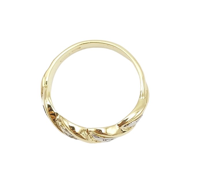 Damiani - 18 kraat Gulguld, Hvidguld - Ring - 0.04 ct Diamant