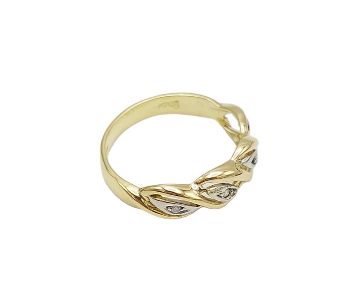 Damiani - 18 kraat Gulguld, Hvidguld - Ring - 0.04 ct Diamant