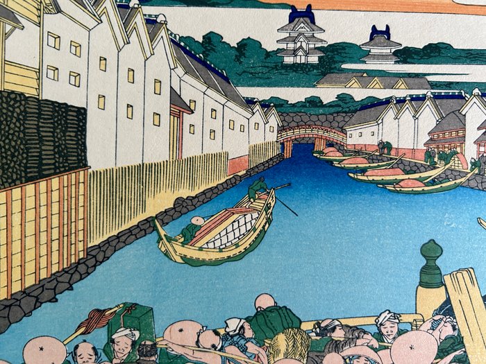 Nihonbashi bridge in Edo - "Thirty-six Views of Mount Fuji" - Katsushika Hokusai (1760-1849) - Japan