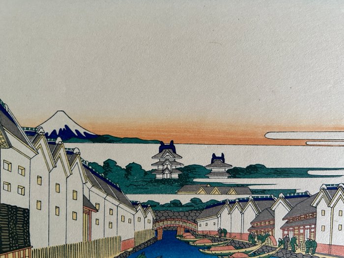 Nihonbashi bridge in Edo - "Thirty-six Views of Mount Fuji" - Katsushika Hokusai (1760-1849) - Japan