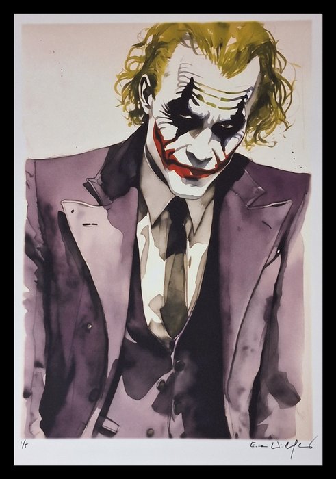 Joker - Heath Ledger - watercolor edition by Emma Wildfang - Large size