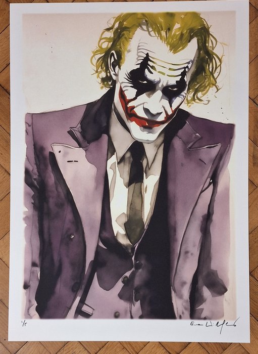 Joker - Heath Ledger - watercolor edition by Emma Wildfang - Large size