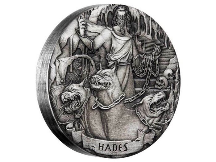 Cook-øerne 2 Dollars 2017 Gods of Olympus - Hades 2 Oz (999)