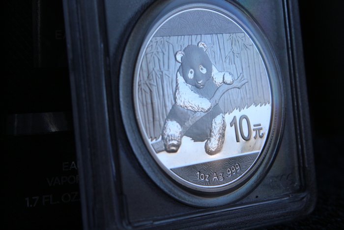 Kina 10 Yuan 2014 Panda 1 Oz (999) - MS69  (Ingen mindstepris)