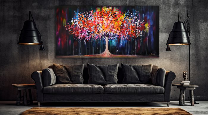 Monika Spiewak - Tree - XXL -  on Frame - Ready to Hang