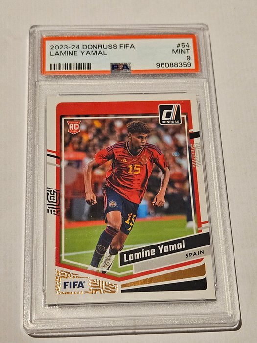 2023/24 Panini Donruss Lamine Yamal #54 Lamine Yamal PSA 9 - 1 Graded card