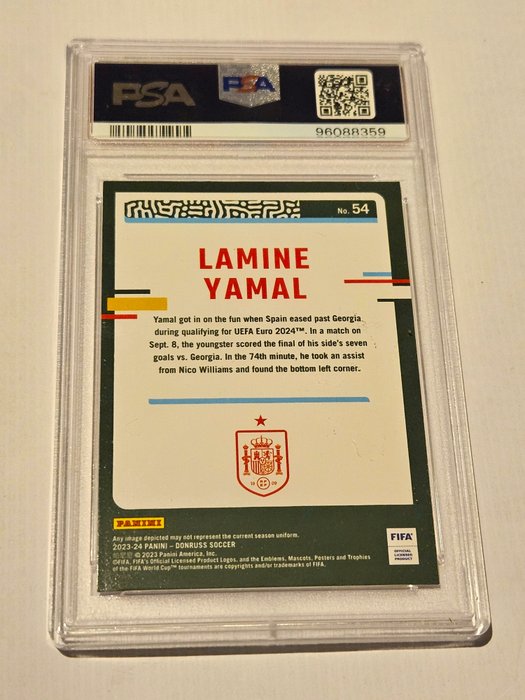 2023/24 Panini Donruss Lamine Yamal #54 Lamine Yamal PSA 9 - 1 Graded card