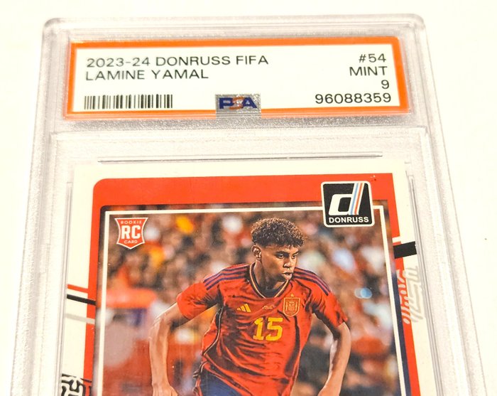 2023/24 Panini Donruss Lamine Yamal #54 Lamine Yamal PSA 9 - 1 Graded card