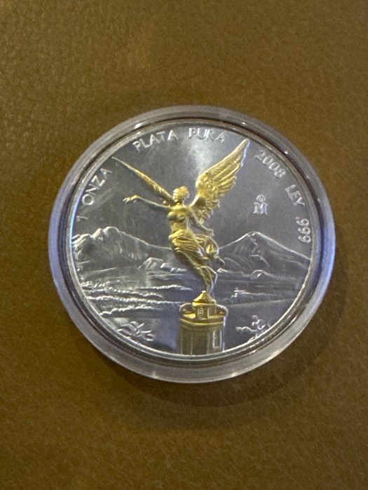 Mexico. 1 Onza 2008  Libertad - Gilded, 1 Oz (.999)  (Ingen mindstepris)