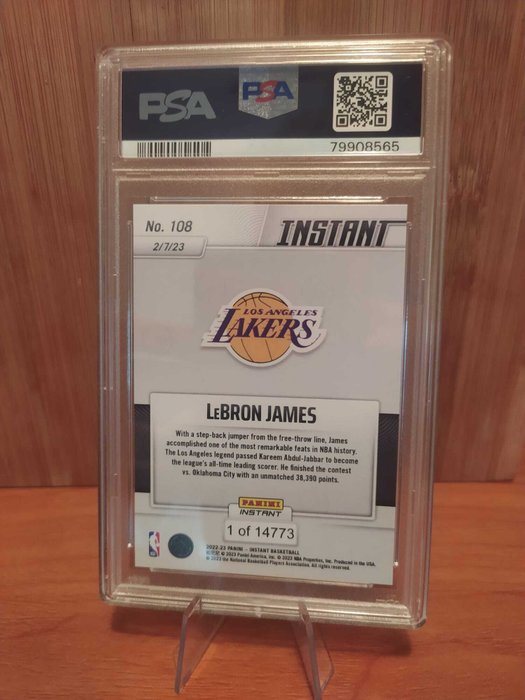 2022 Panini Instant LeBron James #108 PSA 10 Graded card