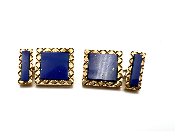 Cartier - Manchetknapper - 18 kraat Gulguld Lapis lazuli