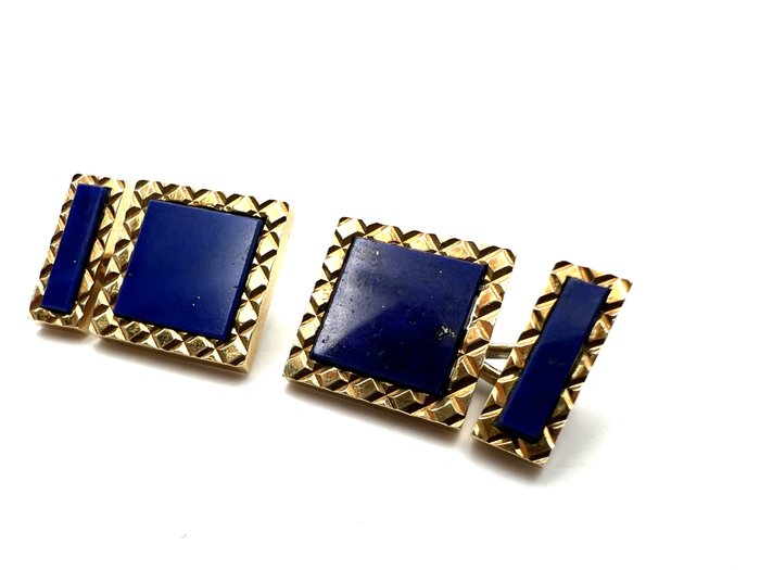 Cartier - Manchetknapper - 18 kraat Gulguld Lapis lazuli