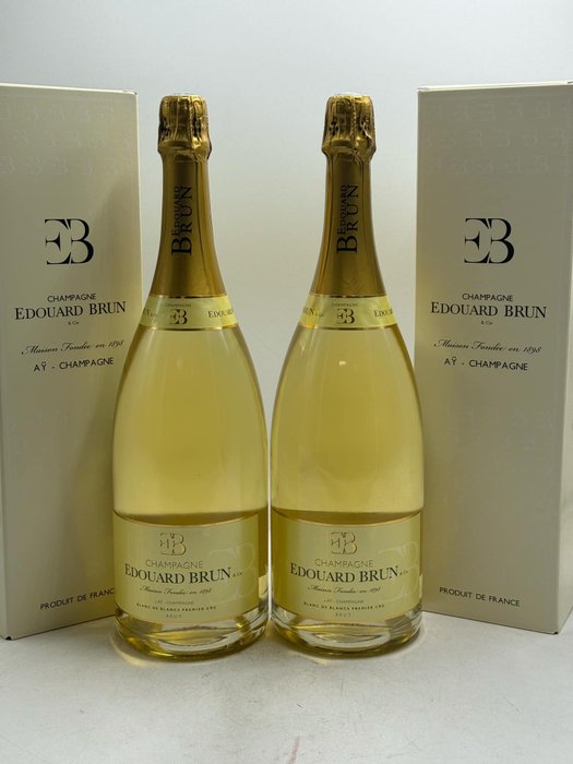 Edouard Brun, Blanc de Blancs Premier Cru - Champagne Blanc de Blancs - 2 Magnum (1,5 L)