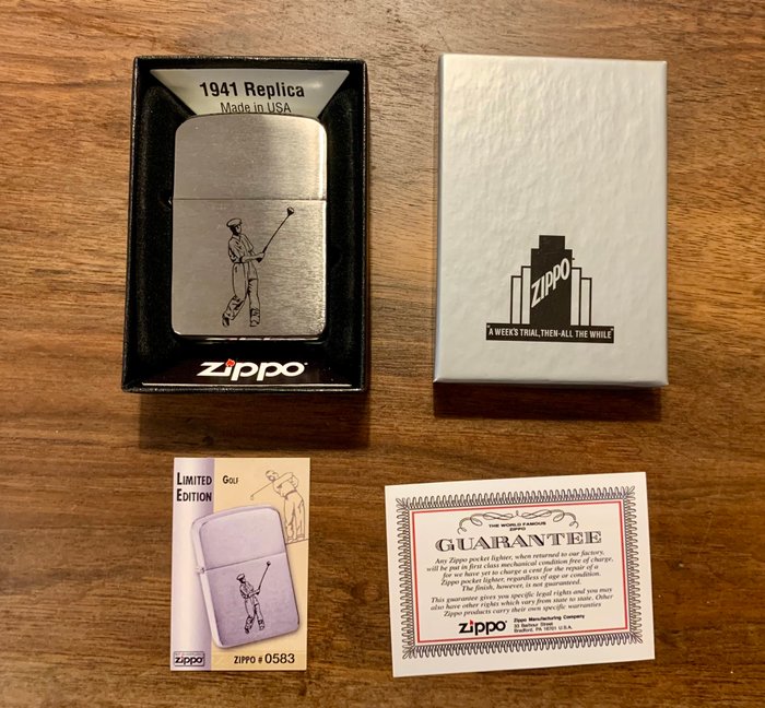 Zippo - GOLFER 19 - Lommelighter - Stål (rustfrit)