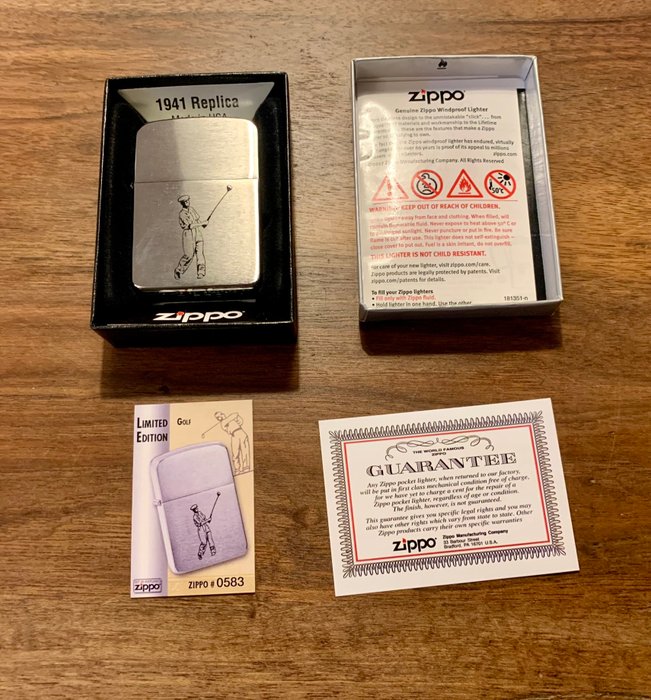 Zippo - GOLFER 19 - Lommelighter - Stål (rustfrit)