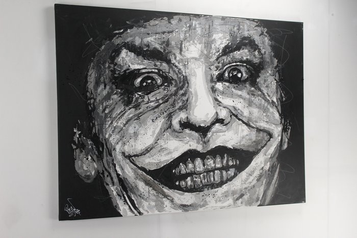 Joker - Batman (1989) - Jack Nicholson - Handpainted and signed - by artist Vincent Mink - portrait