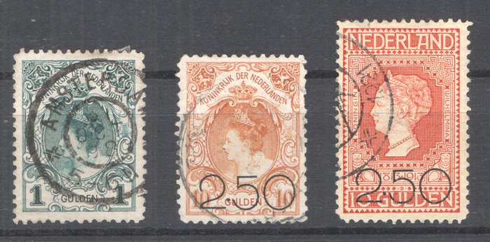 Holland 1898/1920 - Wilhelmina - Kroningsstempel / Klareringsudstedelse - NVPH 49 - NVPH 104/105