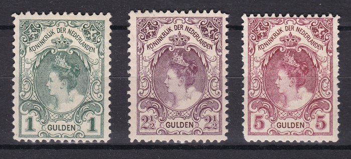 Holland 1899/1905 - Dronning Wilhelmina - perforering 11 1/2 - NVPH 77D / 79D