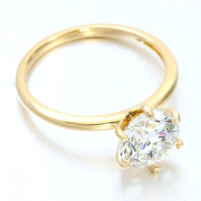 Ingen mindstepris - Ring - 14 karat Gulguld -  2.00ct. tw. Diamant (Laboratoriedyrket) - IDEAL EXEX E VS2 INGEN