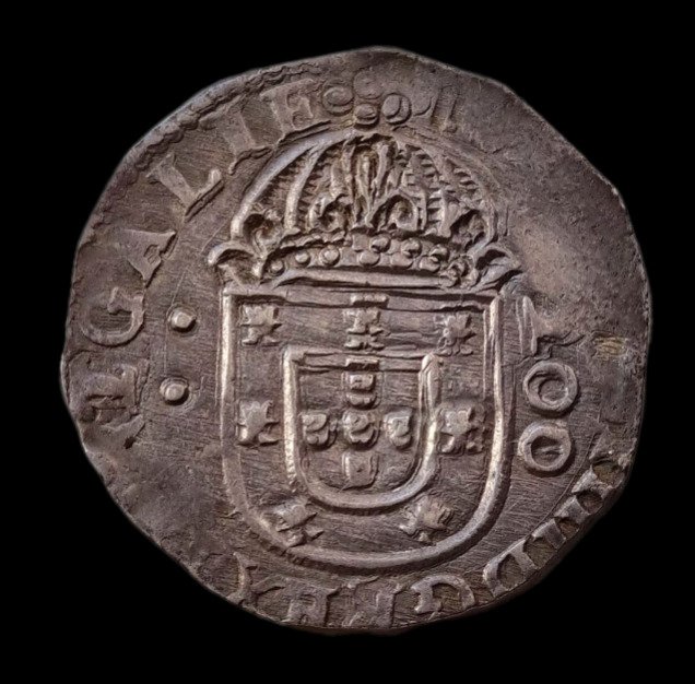 Portugal. D. João IV (1640-1656). Meio Cruzado (200 Réis) - Lisboa - REX PORTVGALIE - Cruz Cercada - Escassa