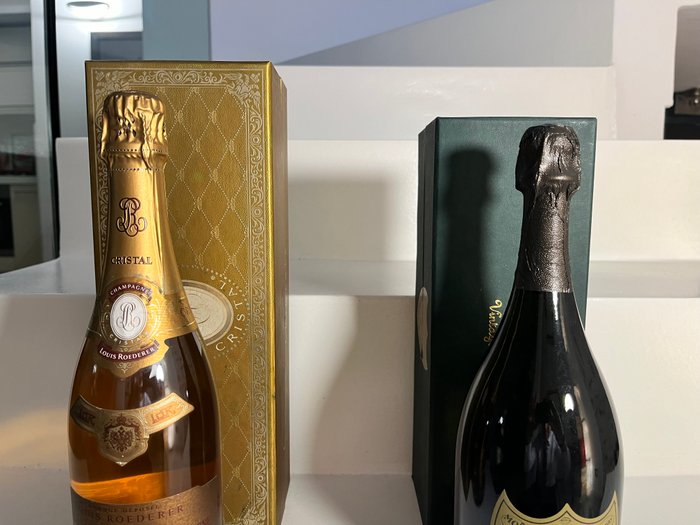 1993 Louis Roederer, Cristal  1995 Dom Pérignon - Champagne Brut - 2 Flasker (0,75 L)