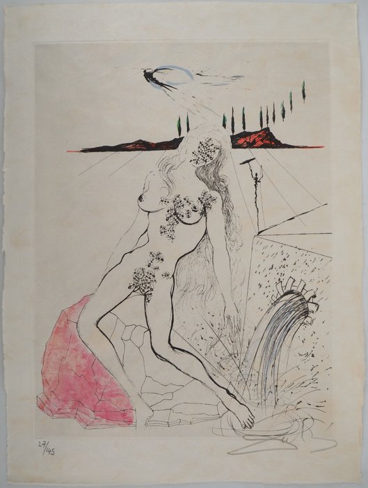 Salvador Dali (1904-1989) - Femme à la fontaine