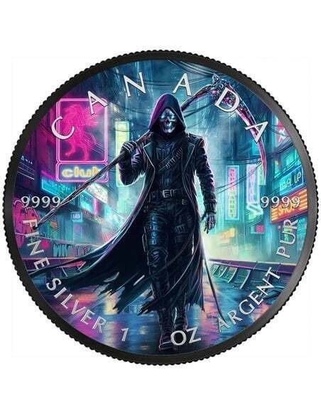 Canada. 5 Dollars 2023 Grim Reaper - Cyberpunk, 1 Oz (.999)