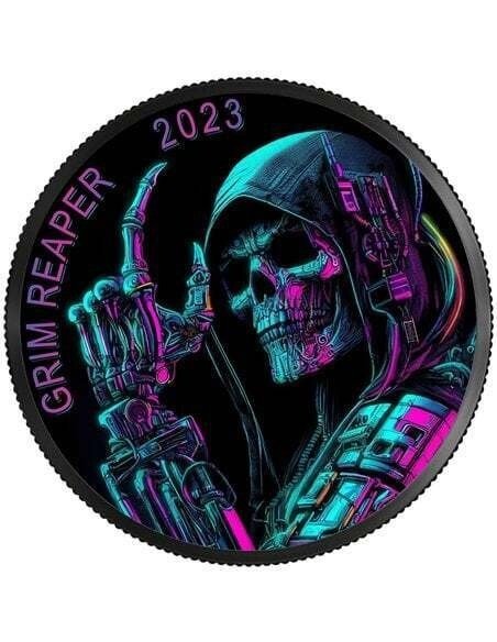 Canada. 5 Dollars 2023 Grim Reaper - Cyberpunk, 1 Oz (.999)