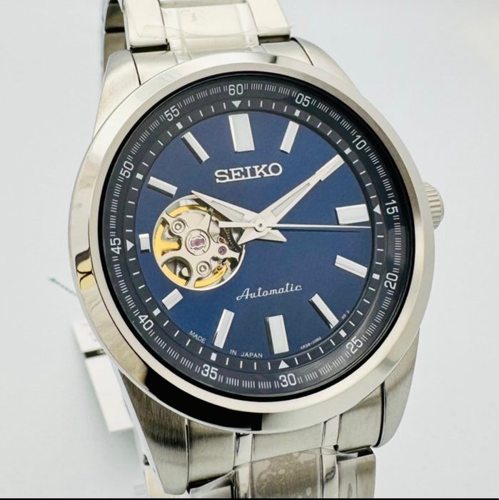 Seiko - Automatic Open Heart Blue Dial - New - Mænd - 2011-nu