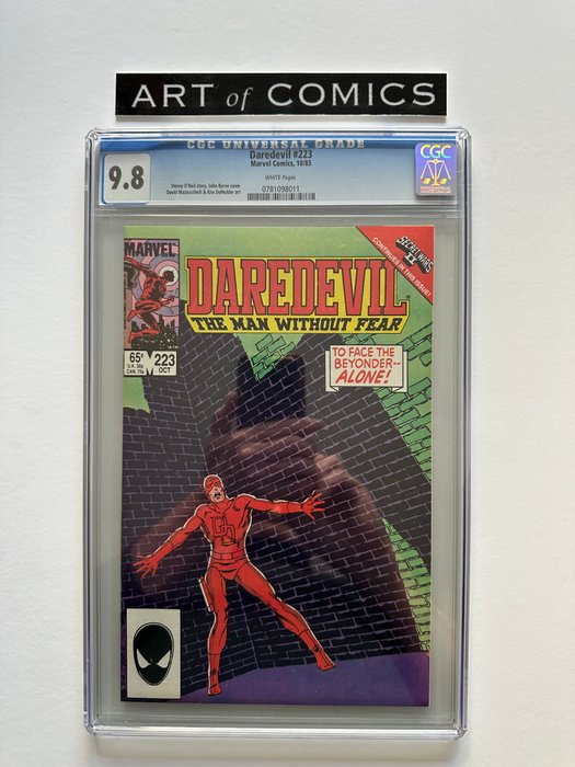 Daredevil #223 - CGC Graded 9.8 - Extremely High Grade!! - White Pages!! - 1 Graded comic - Første udgave - 1985