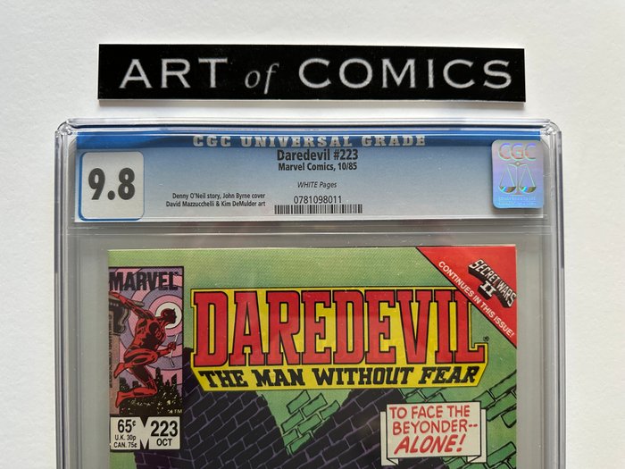 Daredevil #223 - CGC Graded 9.8 - Extremely High Grade!! - White Pages!! - 1 Graded comic - Første udgave - 1985