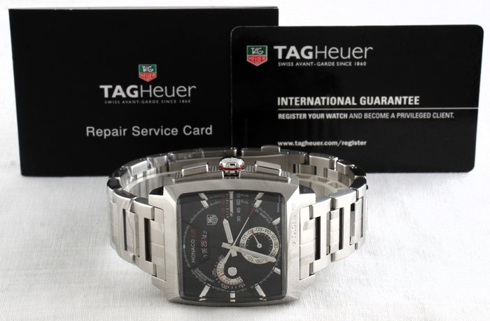 TAG Heuer - 'Monaco LS' - Automatic Chronograph - Ref. No: CAL2110.BA0781 - Mænd - 2012