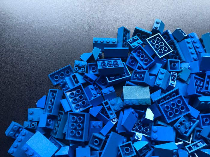 Lego - Geen serie - LEGO Partij van 1000 gram blauwe dakpannen