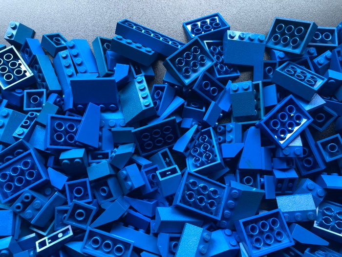 Lego - Geen serie - LEGO Partij van 1000 gram blauwe dakpannen