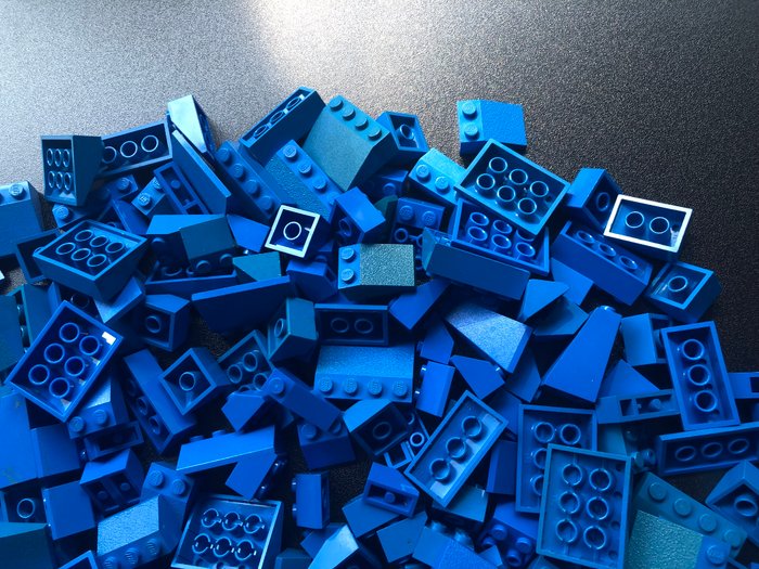 Lego - Geen serie - LEGO Partij van 1000 gram blauwe dakpannen