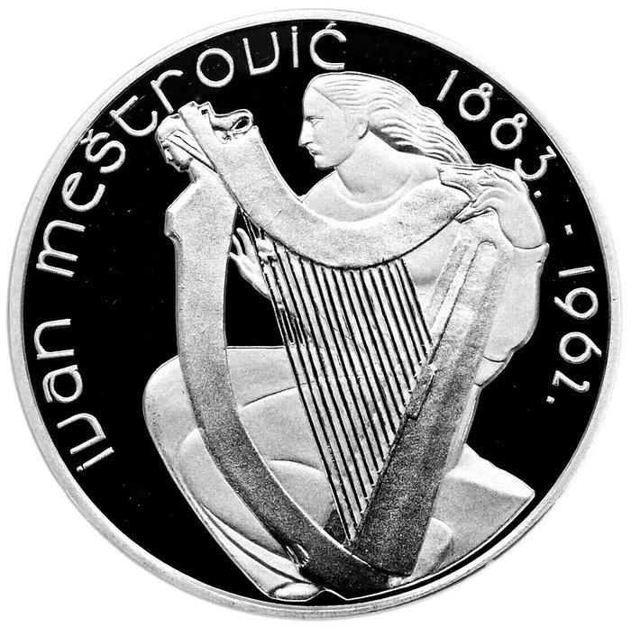 Irland. 15 Euro 2007 "Ivan Mestrovic - Girl with Harp" Proof  (Ingen mindstepris)