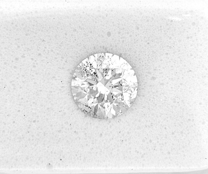 Ingen mindstepris - 1 pcs Diamant  (Natur)  - 1.05 ct - Rund - E - SI3 - Gemewizard Gemological Laboratory (GWLab)