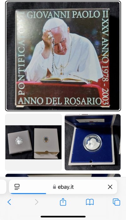 Vatikanstaten. 5 Euro 2003 "Anno del Rosario" Proof  (Ingen mindstepris)