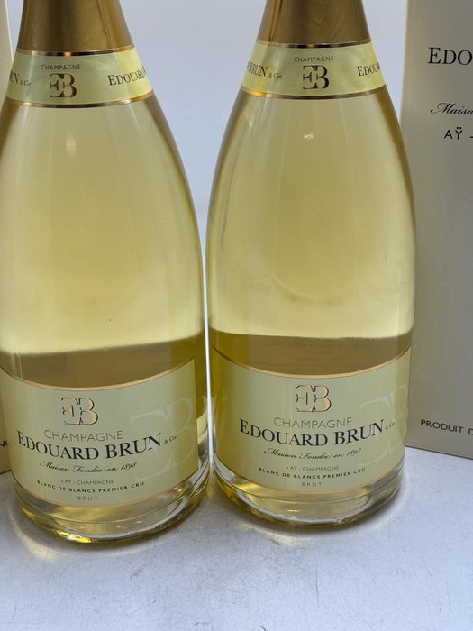 Edouard Brun, Blanc de Blancs Premier Cru - Champagne Blanc de Blancs - 2 Magnum (1,5 L)