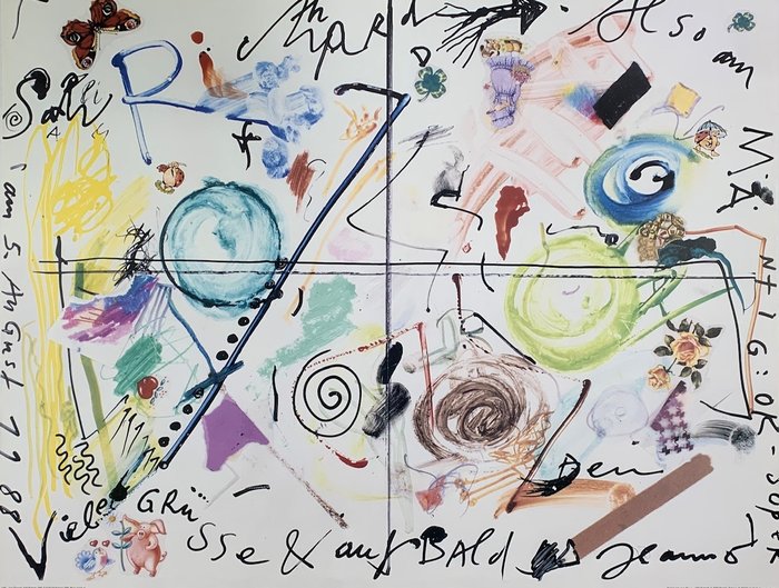 Jean Tinguely (1925-1991) - Salue Richard, 1988 - Artprint - 70 x 90 cm